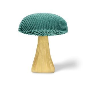 NWT Bullseye’s Playground Velvet Mushroom 4.5” Figural Peacock Green Figure